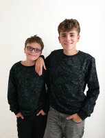 Fox Devils Wild by Thorsten Berger, French Terry, Swafing, petrol/schwarz