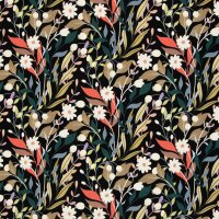 Frida, Modal French Terry, Swafing, Blumen/Bl&auml;tter,...