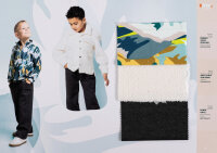 French Terry angerauht, Mountains, Qjutie, blau