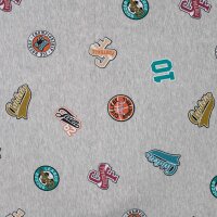 Sweat "College Patches&ldquo; angeraut, QJUTIE, grau