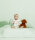 Flanell "Golden Retriever Puppys“, QJUTIE, ecru