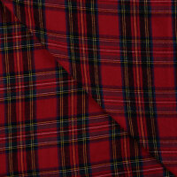 Baumwoll "Brushed Check Finn“, QJUTIE, Tartan rot
