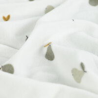 Nicky  Velours "Little Pears“, Birne,  QJUTIE, ecru