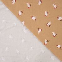 Baumwolljersey, Little Chicks, QJUTIE, sand