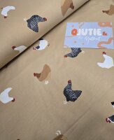 French Terry, angeraut, Chickens, QJUTIE, sand