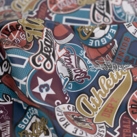 Regenjackenstoff, College Patches, QJUTIE, petrol