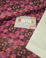 Regenjackenstoff, Azteken, QJUTIE, fuchsia