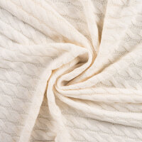 Strickstoff, "Matilda", Nordic-Zopf, QJUTIE, ecru
