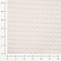Strickstoff, "Matilda", Nordic-Zopf, QJUTIE, ecru