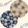 Canvas, Hemmers Itex, Kreise, Floral